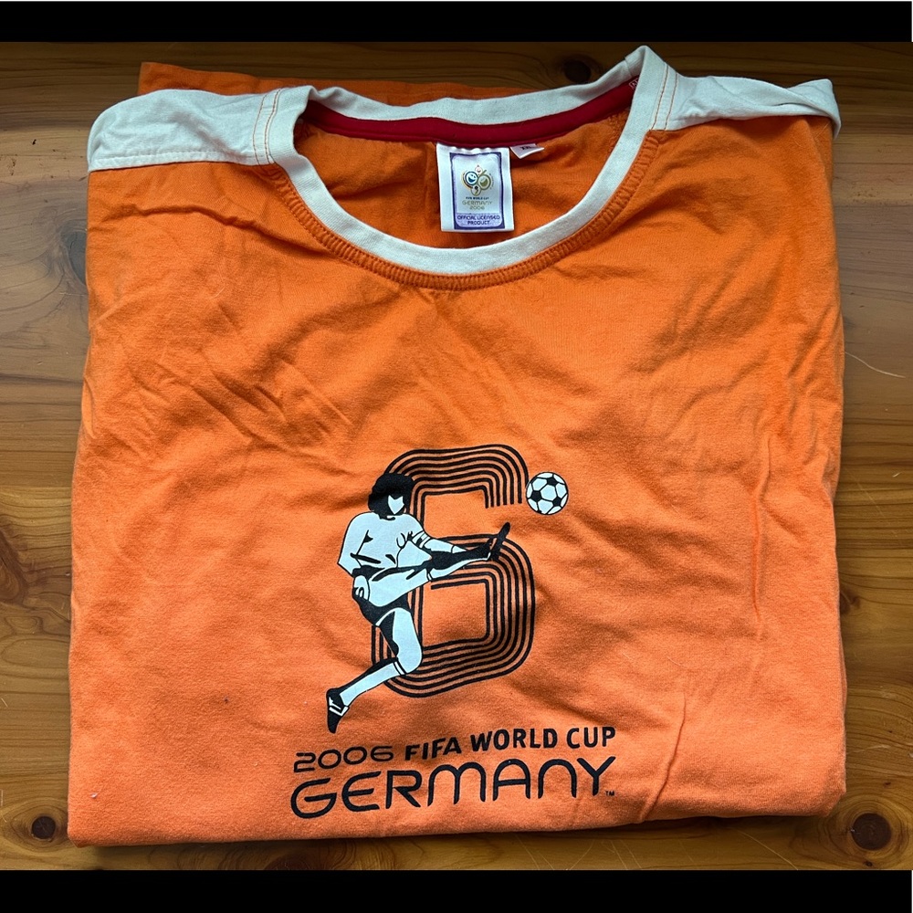 2006 Germany FIFA World Cup Orange T-Shirt Size XXL